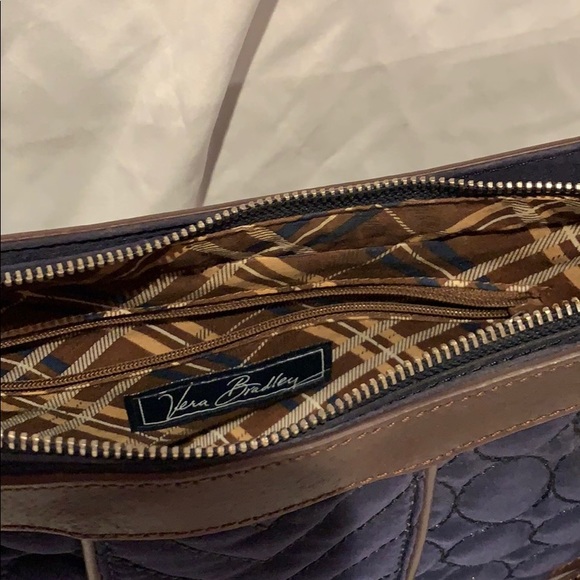 Vera Bradley Navy Brown Shoulder Bag (used) - Picture 6 of 8